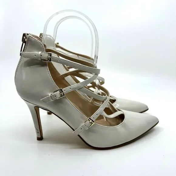 Marc Fisher Danger Strappy Pumps Patent Leather 6 US - Picture 6 of 10